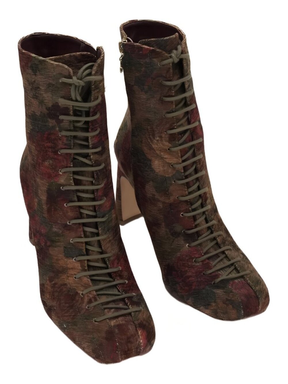 Circus by Sam Edelman Kendra Lace-Up Brocade Booties Victorian US 9.5 EU 40.5